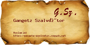 Gangetz Szalvátor névjegykártya