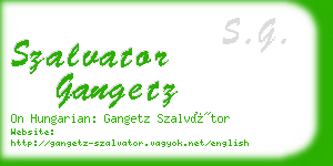 szalvator gangetz business card